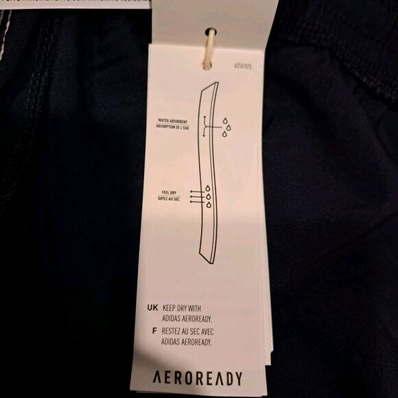 Adidas 3-Stripes Pacer Woven Shorts Navy Blue AeroReady NWT Womens Size 2XL New - Picture 11 of 13